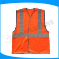 unisex customized orange-red reflective vest with reflective tape